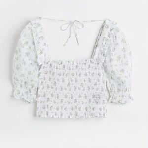 H&M Floral White Women's Top
